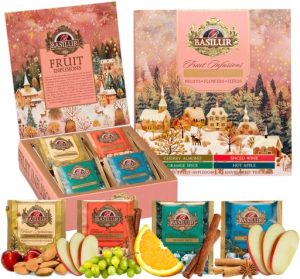 Basilur FRUIT INFUSIONS zestaw herbat owocowych 4 SMAKI ŚWIĄTECZNE - 40 szt