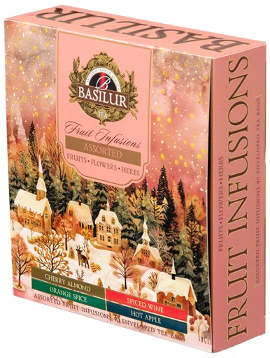 Basilur FRUIT INFUSIONS zestaw herbat owocowych 4 SMAKI ŚWIĄTECZNE - 40 szt - obrazek 4