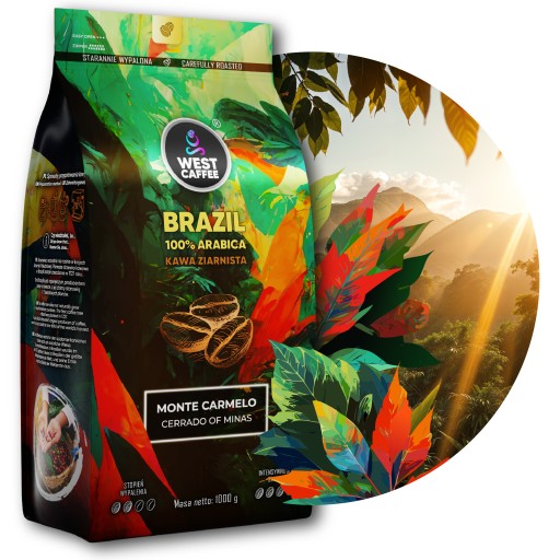 Kawa ziarnista Brazylia 1kg Świeżo Palona - 100% Arabica - Monte Carmelo - obrazek 5
