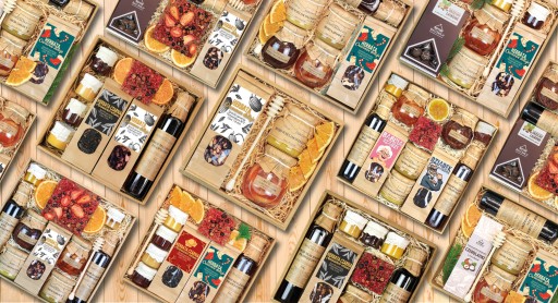 Zestaw Kosz Prezentowy NA ŚWIĘTA Upominek Świąteczny Herbata Miód NATURALNY - obrazek 4